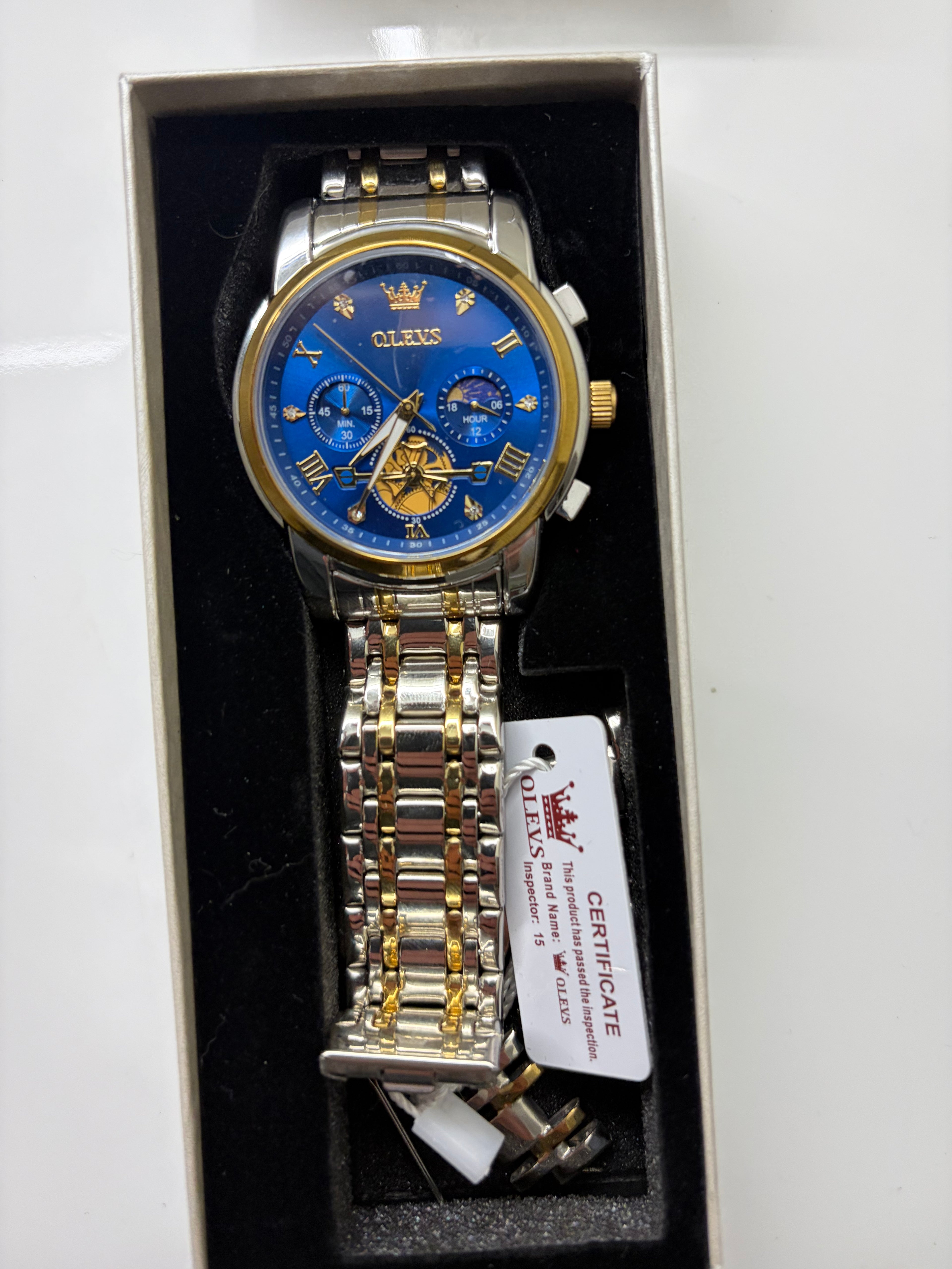 Watch two tones, gold plated